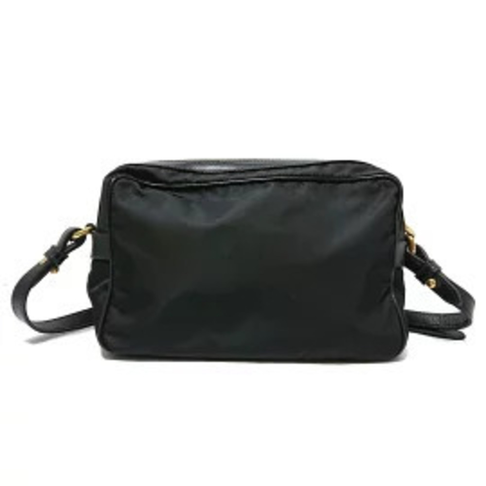 Prada Bag Shoulder Leather Black